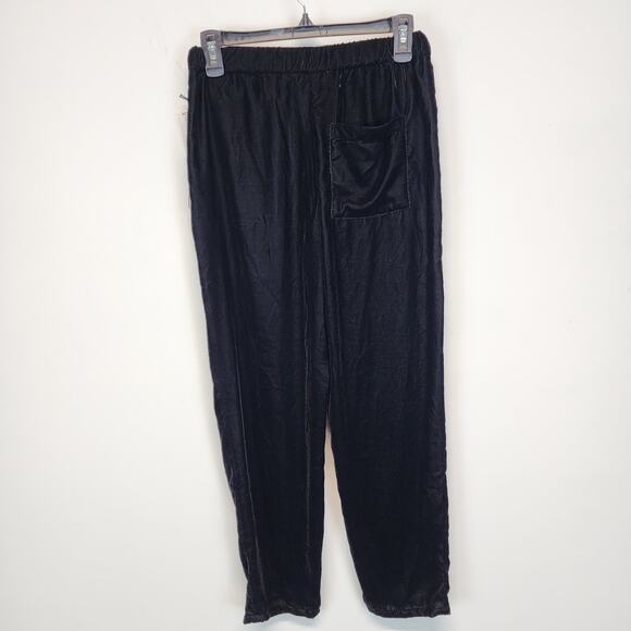 Treasure & Bond Black Velvet Pants Size XXS Elastic Waist Pull On Stretch Luxe - Picture 2 of 10